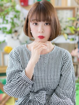 カバーヘアアンドスパ ブリス 浦和(COVER HAIR&SPA bliss) 大人かわいいシースルー前髪前下がりミニボブc5浦和20代30代40代