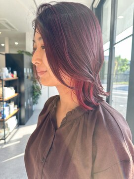 ニコル(NICOLL) pink インナーカラー×外ハネ