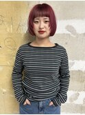 red/bob/顔まわり/似合わせ