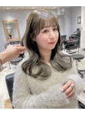 【Moana Lua】#くびれヘア#ベージュ#前髪カット#小顔ヘア