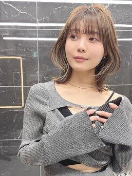 サイン 渋谷(SIGN) レイヤーボブレイヤーカットグレージュブリーチ無し