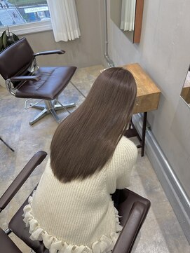 ラボアン 梅田店(lab.em.) 透明感カラー×柔らかいオリーブベージュ