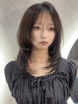 ジーナ 福岡天神(Zina) 韓国ミディアムレイヤー/ハッシュカット/Zina福岡天神