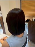 透明感カラー/艶髪ストレート/髪質改善/ミディアム
