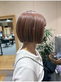 【堂安稚菜】ボブ×ピンクベージュ