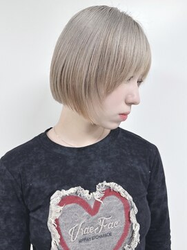 ラウンジ モリオ イケブクロ(Lounge MORIO Ikebukuro) ミニボブ切りっぱなしボブ浦和ボブ姫カット顎ラインボブ小顔ボブ