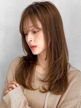 アグノス 青山(Agnos) ナチュラルカール前髪うるツヤシースルーバングこなれヘア