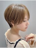 大人可愛い小顔ひし形ショートショートボブ縮毛矯正20代30代40代