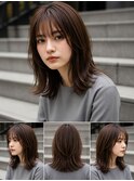 越谷セミロング30代40代50代髪質改善カラー