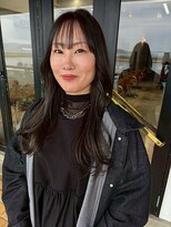 フィルム(FiLMs) 透明感ダークブラウン/レイヤーカット/シースルーバング