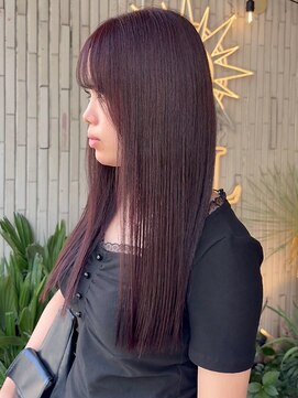 ヘアプレイスソル (HAIR PLACE SoL) 艶髪ストレート/バイオレットブラウン/透明感カラー
