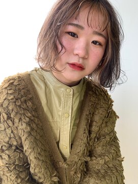 オアシス(oasis) 【oasisマミ】フェイスフレーミングカラー インナーベージュ BOB