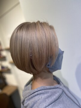 ルー(loup) グレーベージュ/ミルクティーベージュ/ダブルカラー/前髪無し