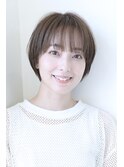 丸みショート/前髪/顔周りカット/透明感/20代30代40代50代