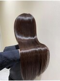 酸性ストレート/髪質改善カラー/ナチュラルブラウン