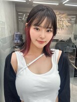 ロンド マーレ 天神大名店(Lond mare) ピンクブラウン/暖色カラー/カシスピンク/韓国ヘア/顔周りカット