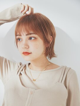 カフネ(cafne) ショートウルフ　ベージュ　20代10代　梶原翼