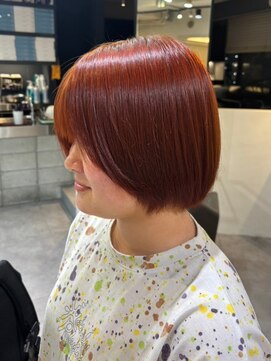 ベレーザ 渋谷(BELEZA) 7950ベビーピンクカシスレッドマッシュパーマ韓国ボブ