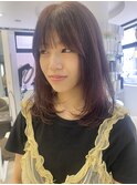 __ミディアムレイヤーカット__ローレイヤー__ピンクラベンダー