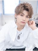 束感モテるツーブロックセンターパートニュアンスパーマ