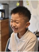 短髪スパイキーキッズフェード【キッズカット/倉敷/中島】