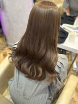 ブリーチなしチェリーブラウン髪質改善縮毛矯正酸性ストレート