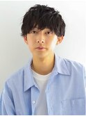 前髪大人イケメン爽やかメンズ黒髮マッシュショート