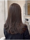 毛流れレイヤー／マロンベージュ/ワンカールスタイル
