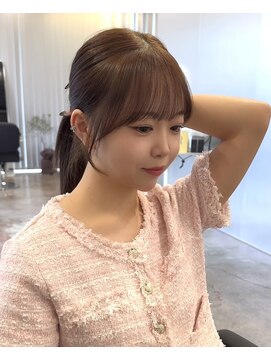 ハイフン 伊勢崎(hyphen) 顔まわりカット/レイヤー/ベージュ/小顔/縮毛矯正/髪質改善