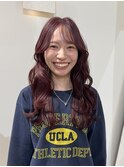 【sakura】wine red×layercut