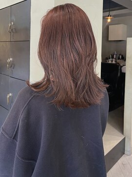 ヘアー アイス ルーチェ(HAIR ICI LUCE) 韓国風レイヤーカット/ピンクブラウンカラー/上田