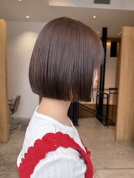 ボブ/ミニボブ/ブラウンカラー/マロンベージュ