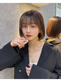 韓国レイヤー/韓国風/ボブ/髪質改善/黒髪/ブリーチなし〔池袋〕