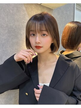 ロンドアヴァントゥス 池袋(Lond aventus) 韓国レイヤー/韓国風/ボブ/髪質改善/黒髪/ブリーチなし〔池袋〕