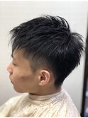 爽やかツーブロックショート