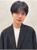モテ髪◎シースルーマッシュアッシュブラック透明感