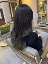 ヘアリゾート粋 ウナム 新宿東口店(enam)&nbsp;透明感ダークグレージュ/レイヤーカット/ロング