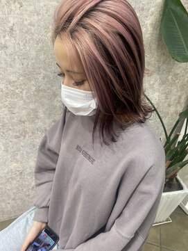 ソワンドゥブレス 瓜破店(soin de brace) 平野でもハイトーン！？ピンキーシルバーインナーラベンダー