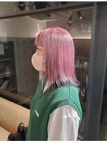エイト 池袋店(EIGHT ikebukuro) ケアブリーチでピンクカラー☆