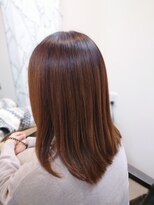 ヘアーカルチャー 小倉台店 HAIR CULTURE セミロングストレート髪質改善カラーレッドブラウン