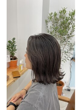 ティエル(TieLu) シークレットハイライト×シアグレージュば外国人風×白髪ぼかし