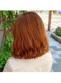 #オレンジカラー#夏カラー#ケアブリーチ