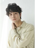 メンズマッシュフェザーパーマ/ニュアンスデザイン/30代40代50代