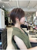 前髪あり耳掛け丸みくびれショートボブ20代30代40代50代(蘭)