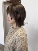 【あんstyle】30代40代 ウルフ&透け感グレー