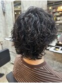 ツイストスパイラルパーマ縦落ちパーマメンズ波巻きパーマ