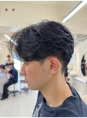 メンズ/センターパート/ニュアンスパーマ