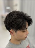 ニュアンスパーマフェザーパーマセンターパートフェザーショート