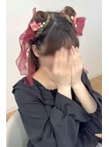 猫耳ヘアアレンジ