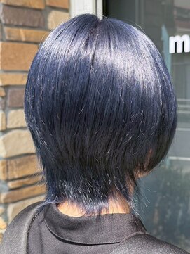 ミル(1001 mille) イルミナカラー/イヤリングカラー/カラー/ネイビー/ウルフカット